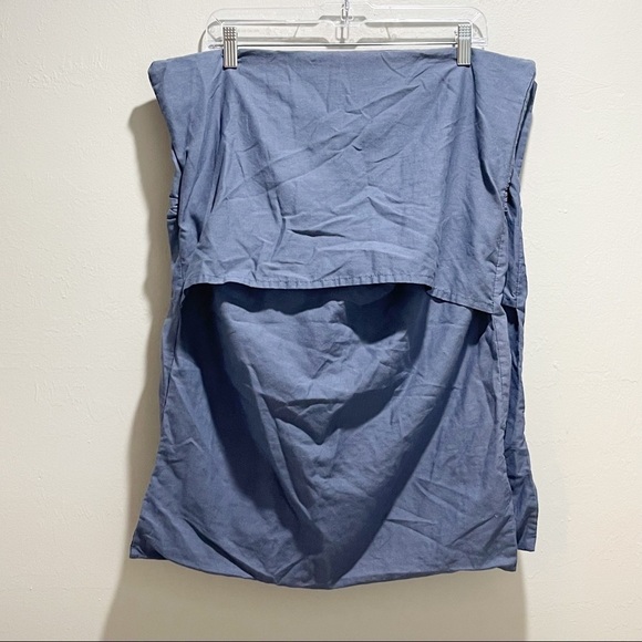 POTTERY BARN DORM Solid Blue Simply Smocked Pillow Shams Set Of Two 20” X 26” - Picture 4 of 7